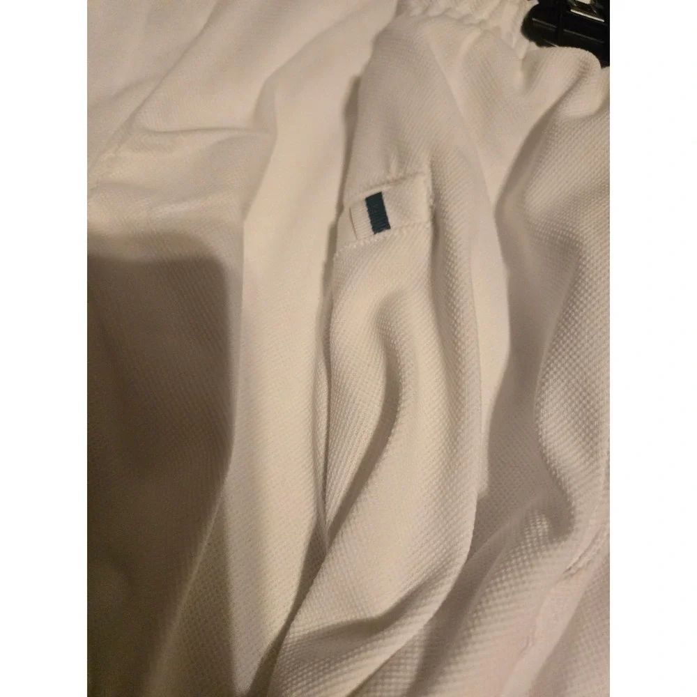 NWT Ike Behar Mens White Cool Knit Button-Front & Short Tennis Set Resort SzL - Picture 10 of 11